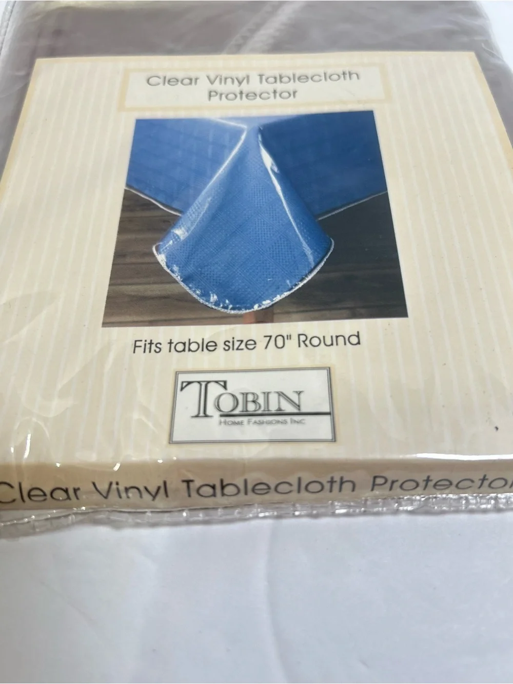 Clear Vinyl Tablecloth Protector Fits 70